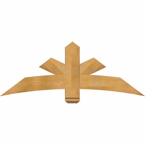 Ekena Millwork Alberta Rough Sawn Timber Gable Bracket, Western Red Cedar, 60"W x 22"H x 6"D x 6"F, 9/12 Pitch GBW060X22X0606ALB00RWR - main